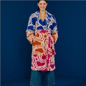 Farm Rio’s Multi Wild Hearts Fleece Coat